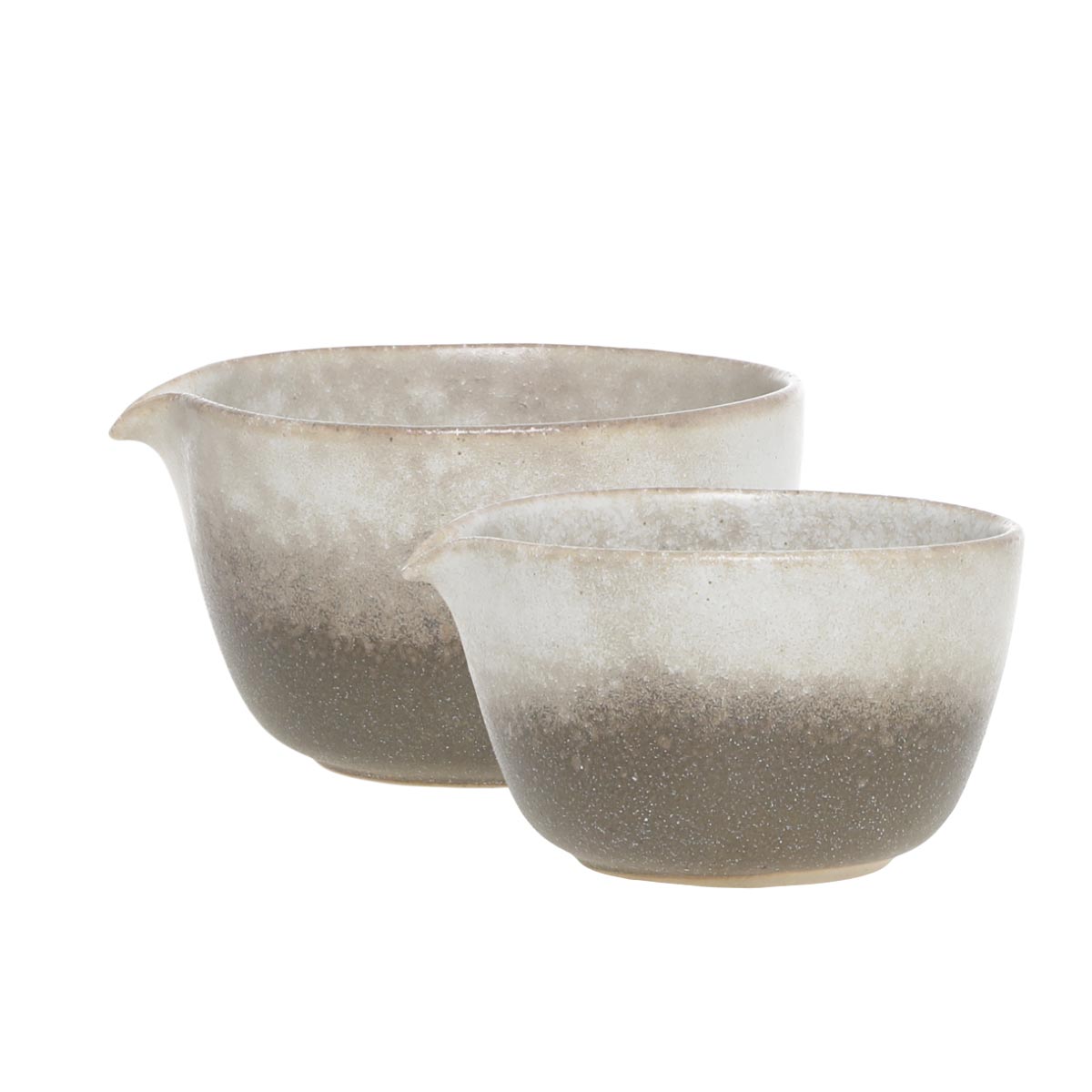 Valence Porcelain Pouring Bowls in Walnut - Set of Two