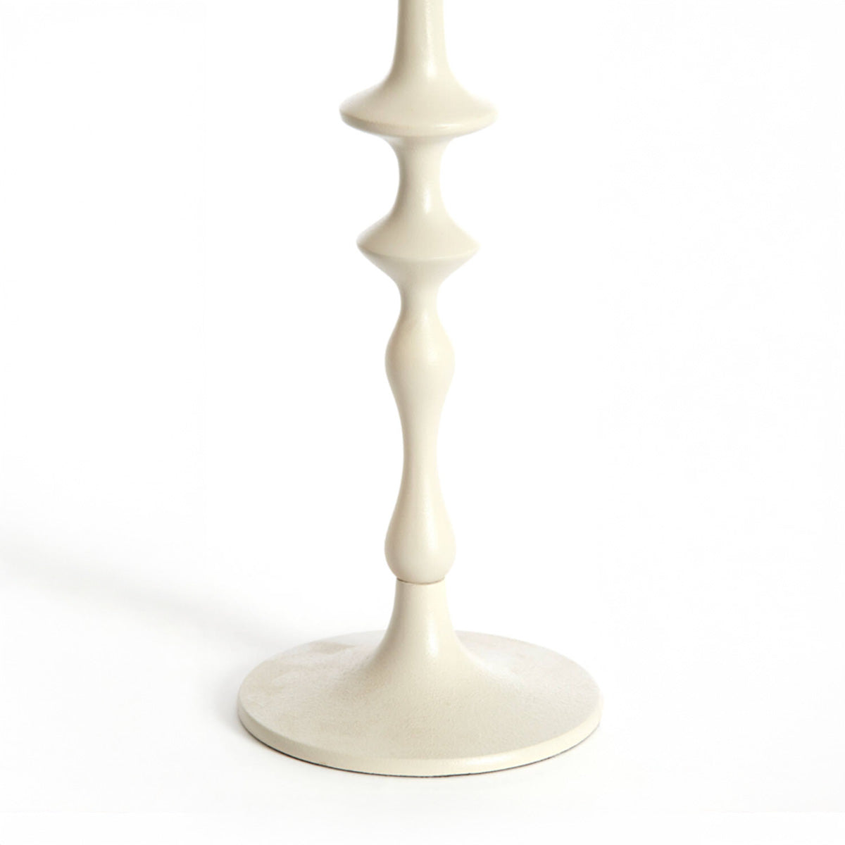 Vicari Cream Dinner Candlestick - Close up of base