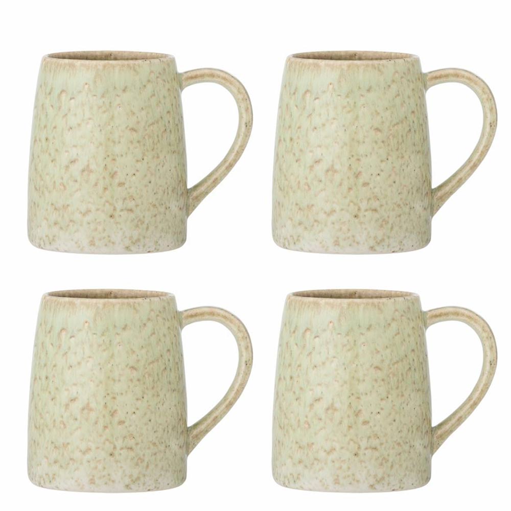 Winnie Stoneware Mug in Beige and Soft Green