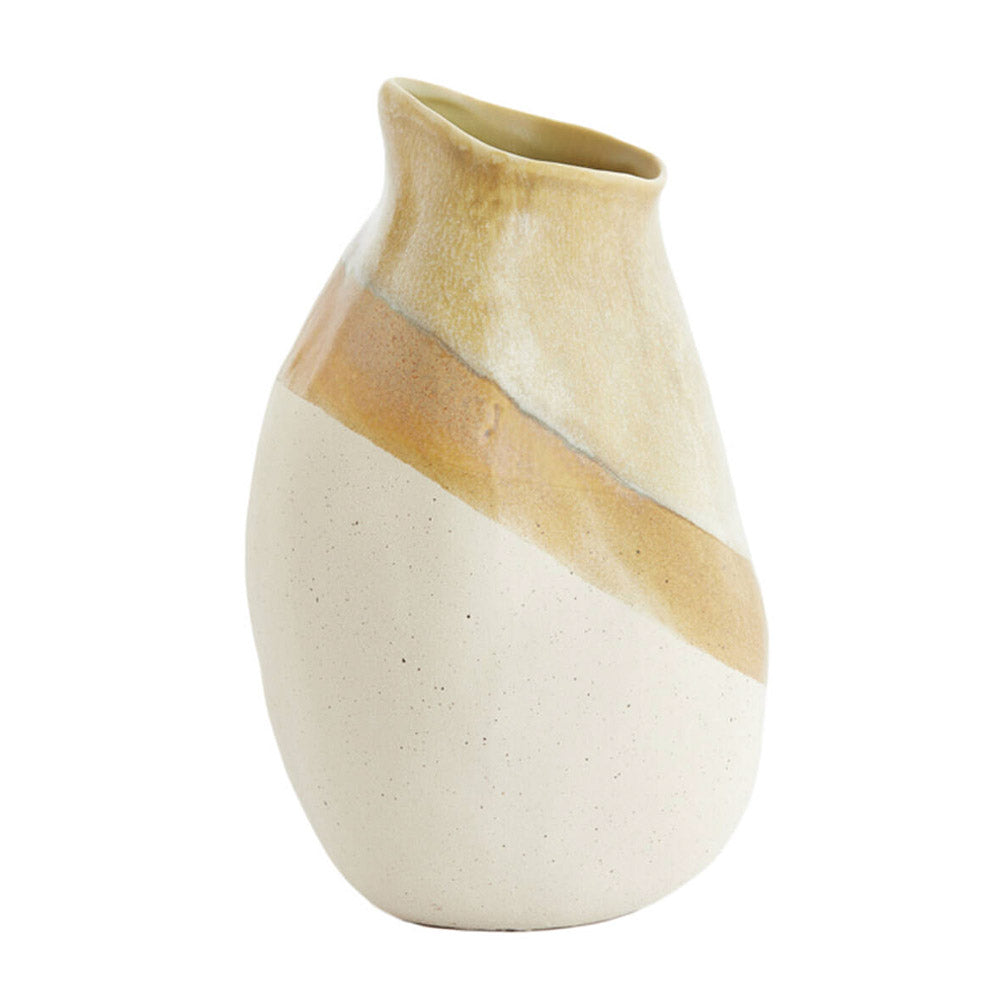 Yulara Ceramic Vase in Cream and Caramel