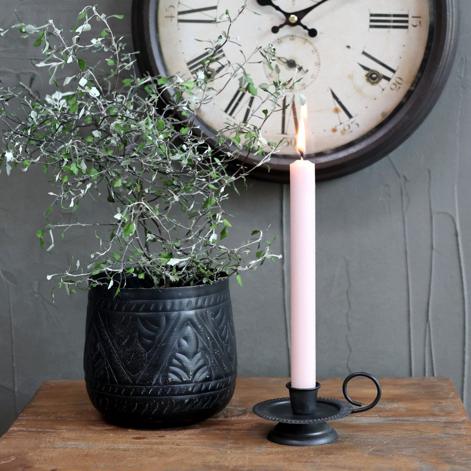 dinner candles - powder pink