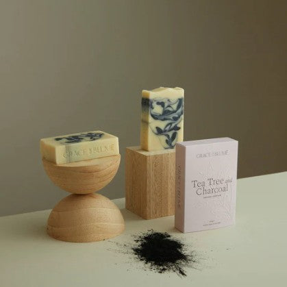 Grace and Blume Organic Soap Bar - Tea Tree and Charcoal