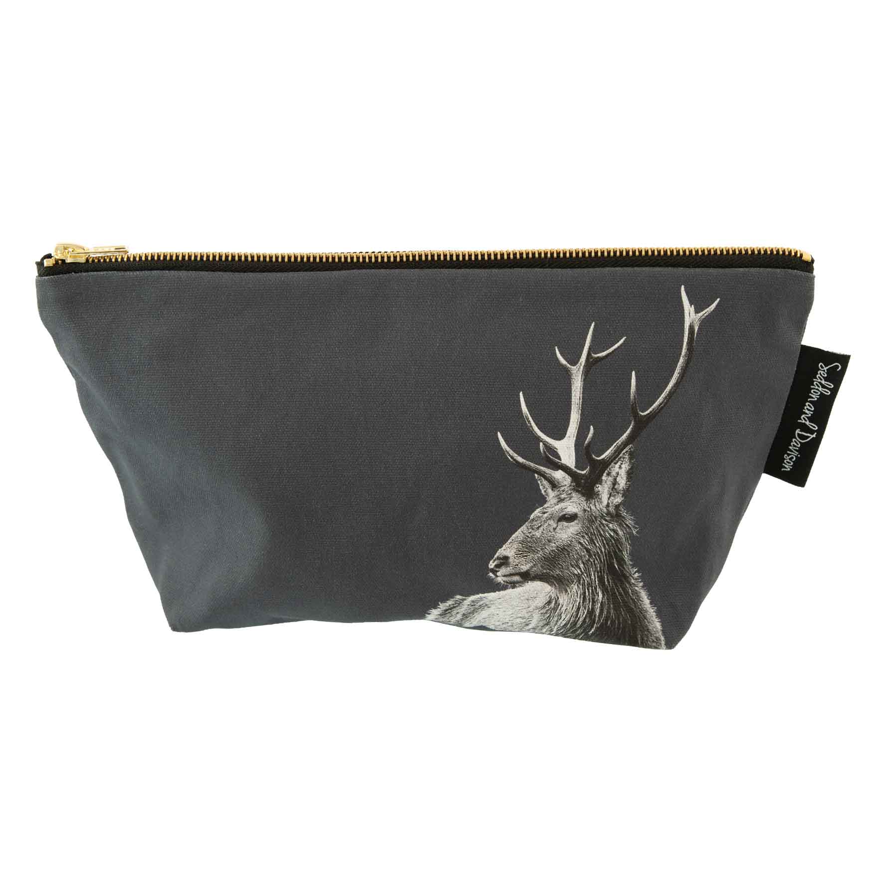 Highland Stag Wash Bag - Charcoal