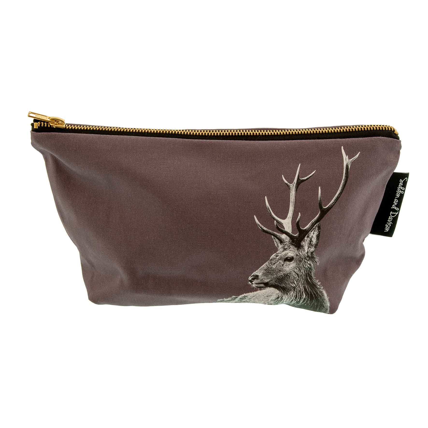 Highland Stag Wash Bag - Dusky Pink