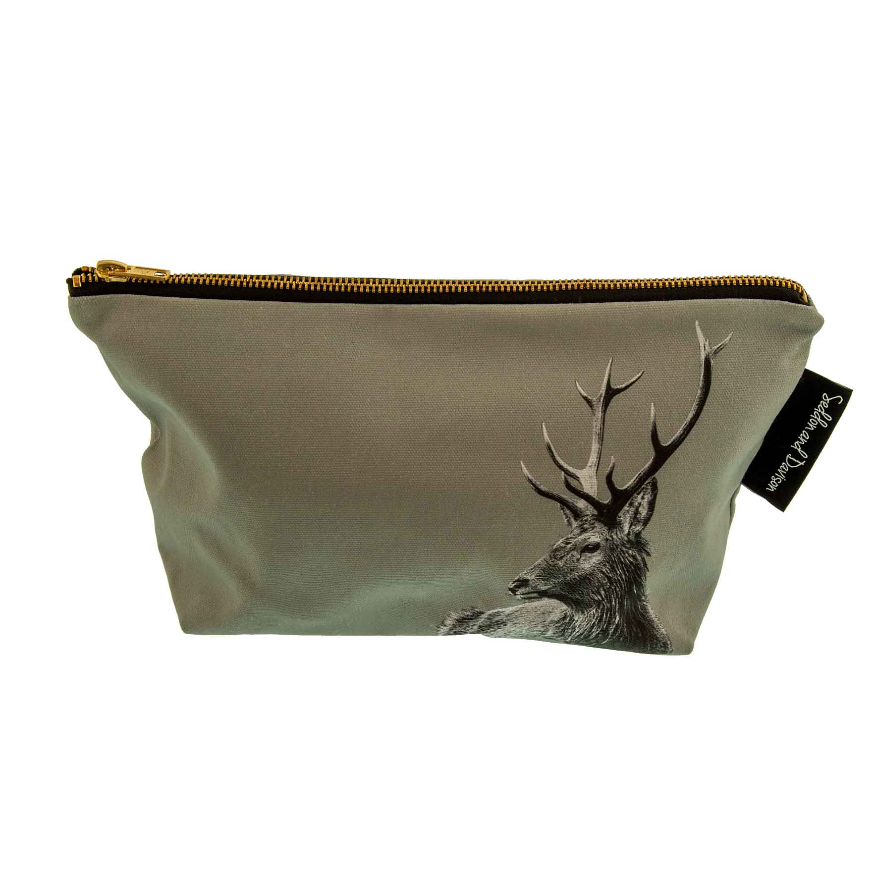 Highland Stag Wash Bag Sage Grey