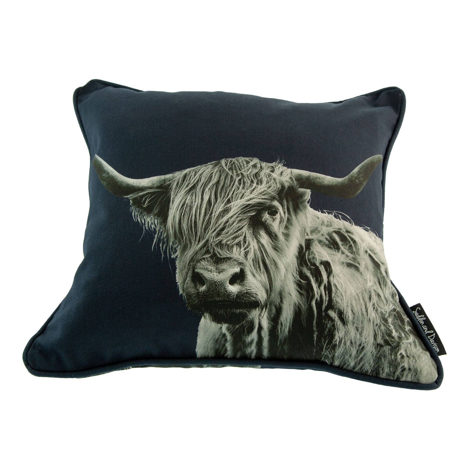 Highland Cow Cushion - Blackberry