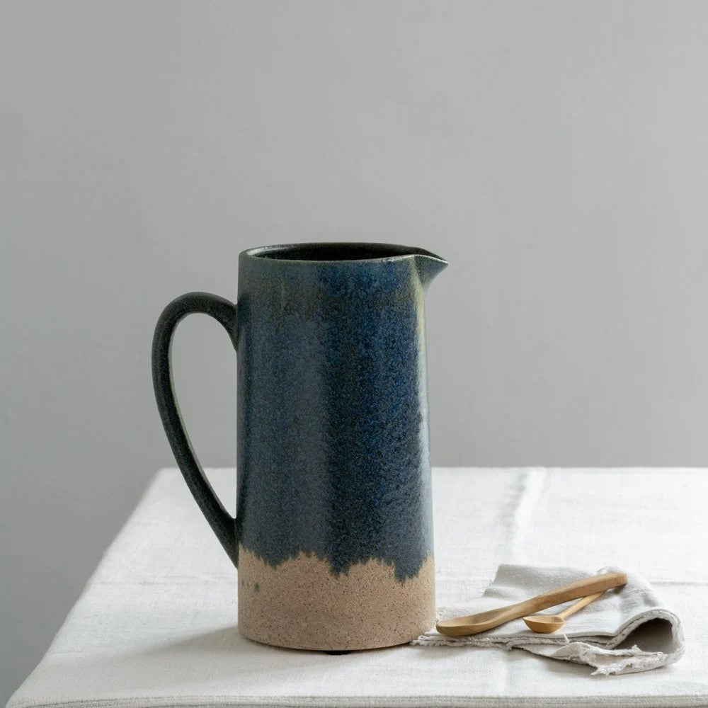 Jug Blue Green Dipped