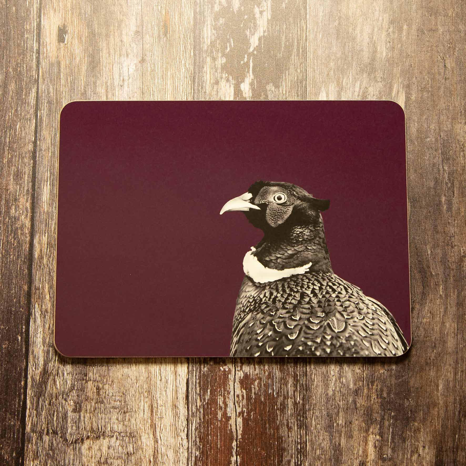 Pheasant Placemat - Mulberry