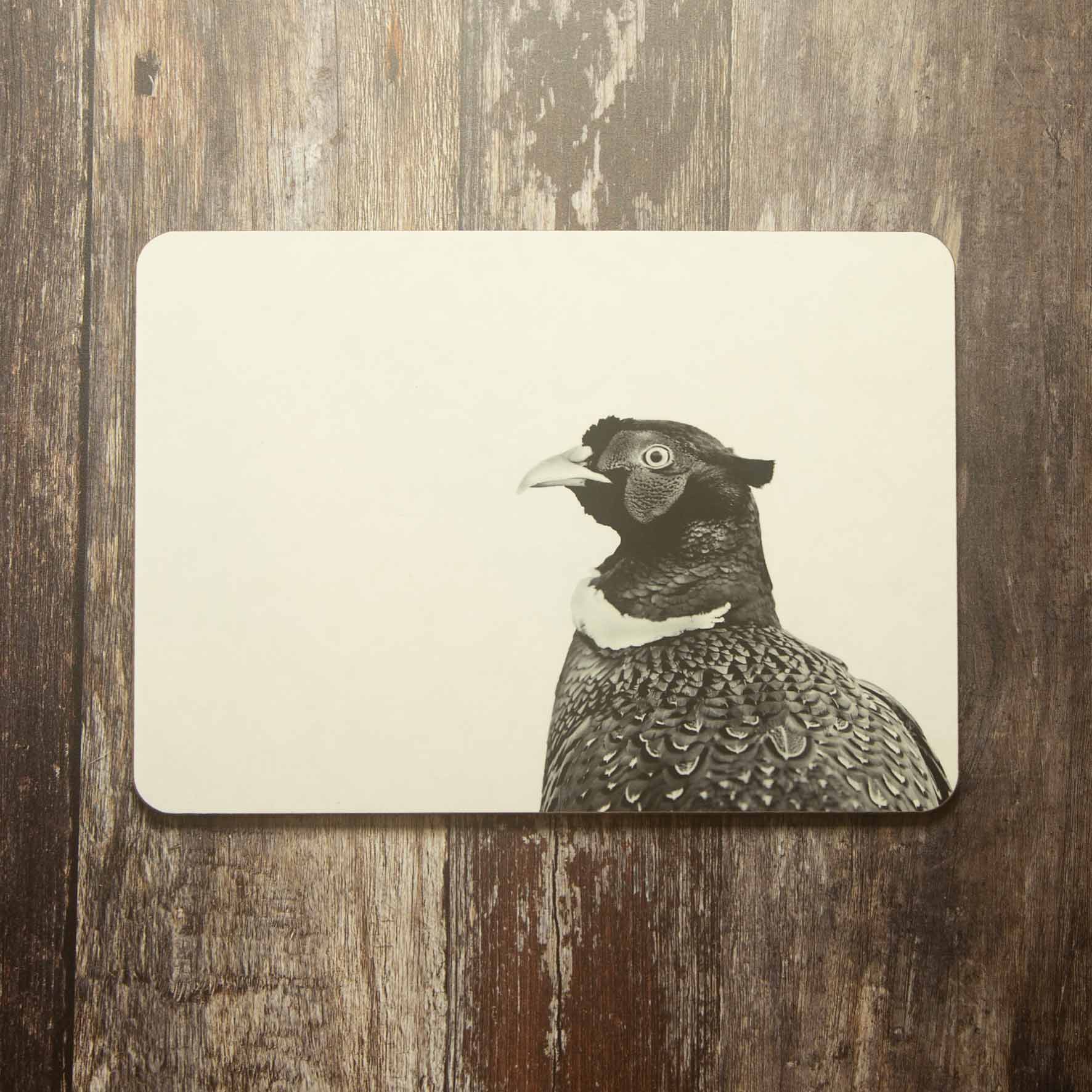 Pheasant Placemat - White