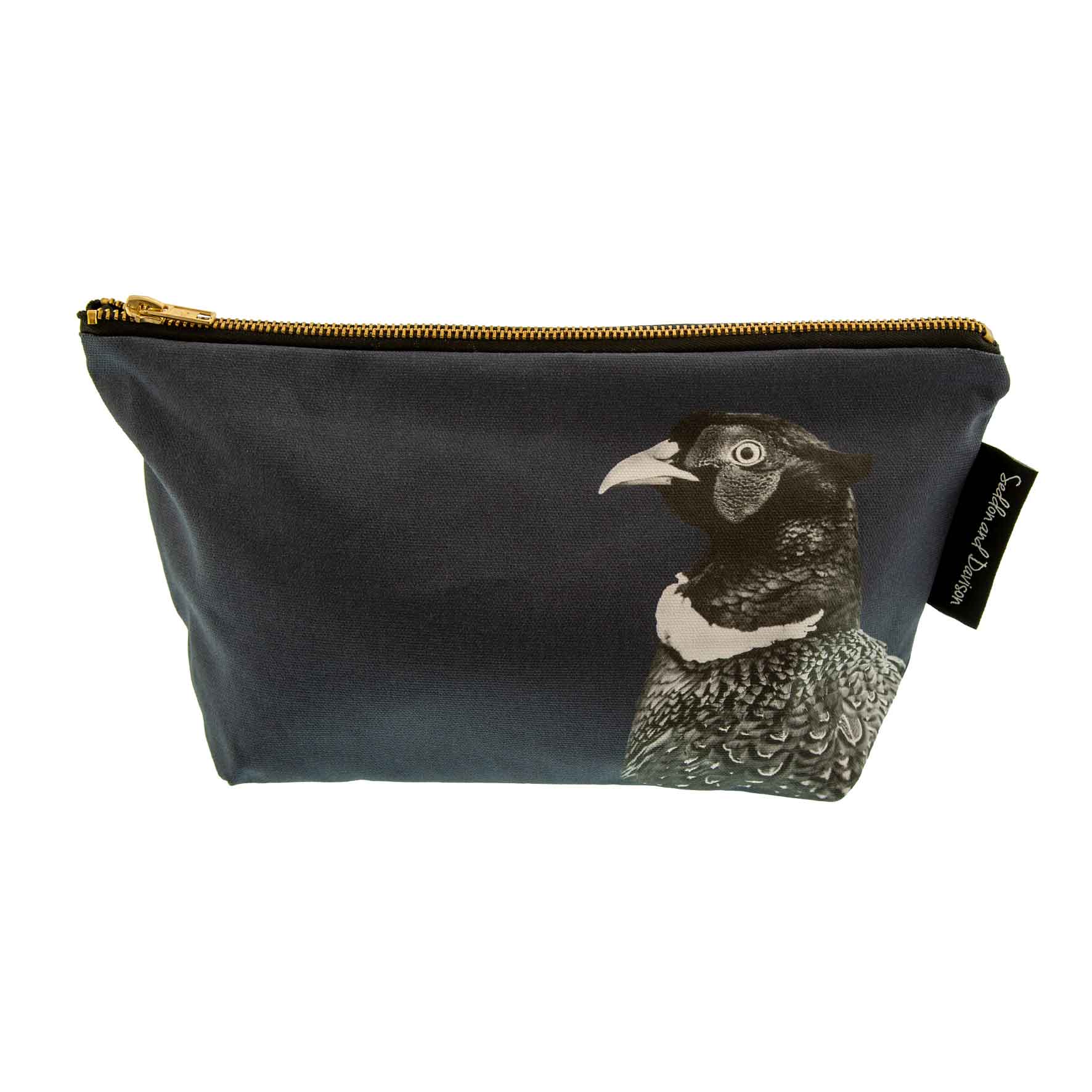 Pheasant Wash Bag (Black and White) - Blackberry