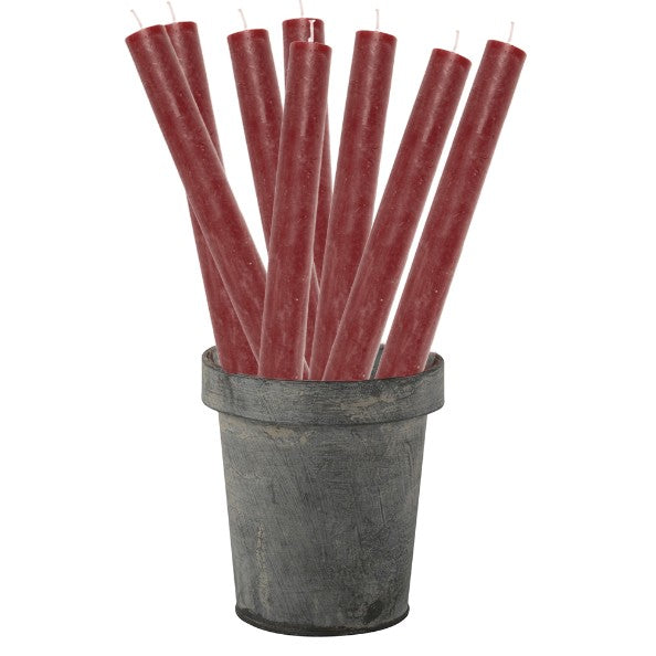 rustic dinner candles - plum