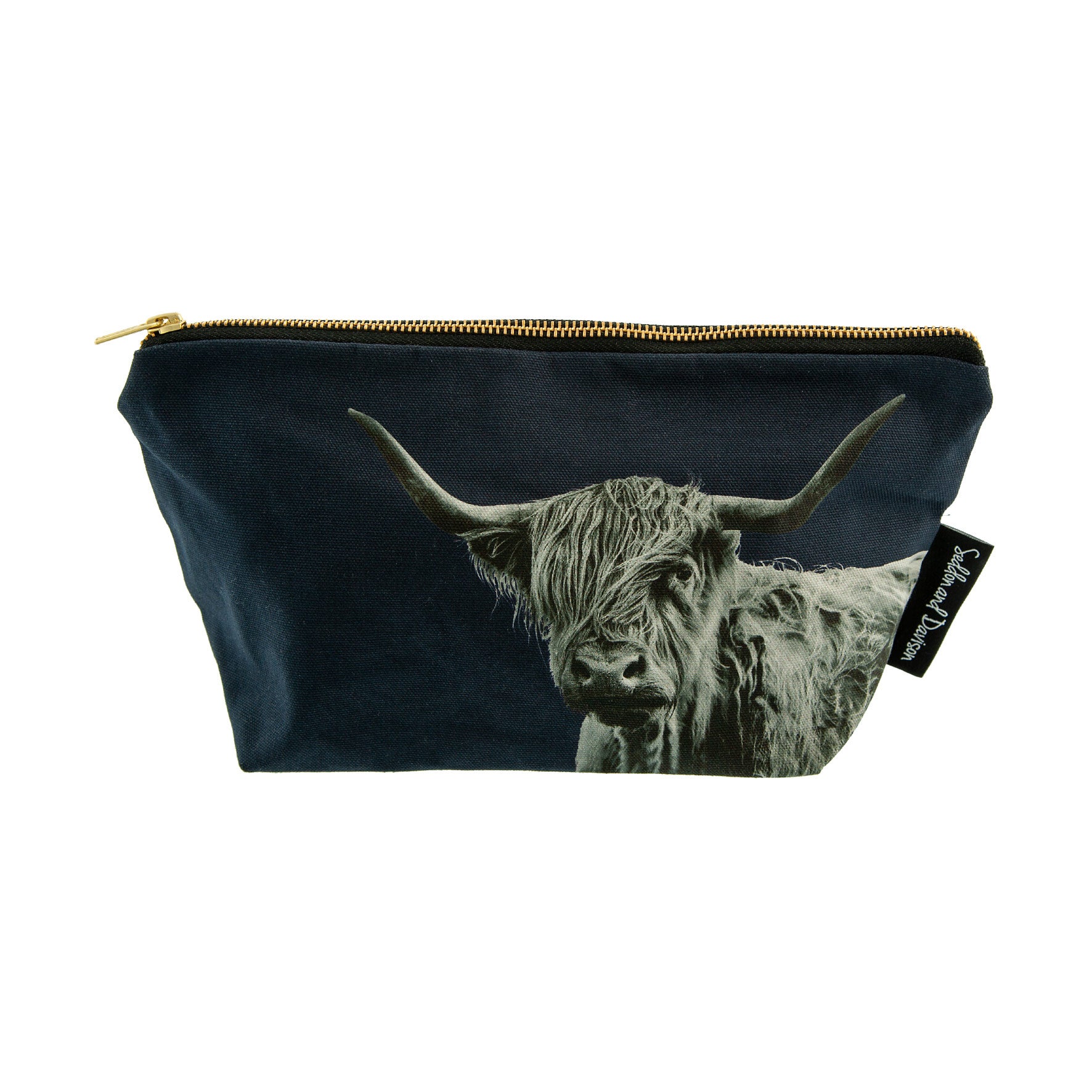 Shaggy Highland Cow Wash Bag - Blackberry
