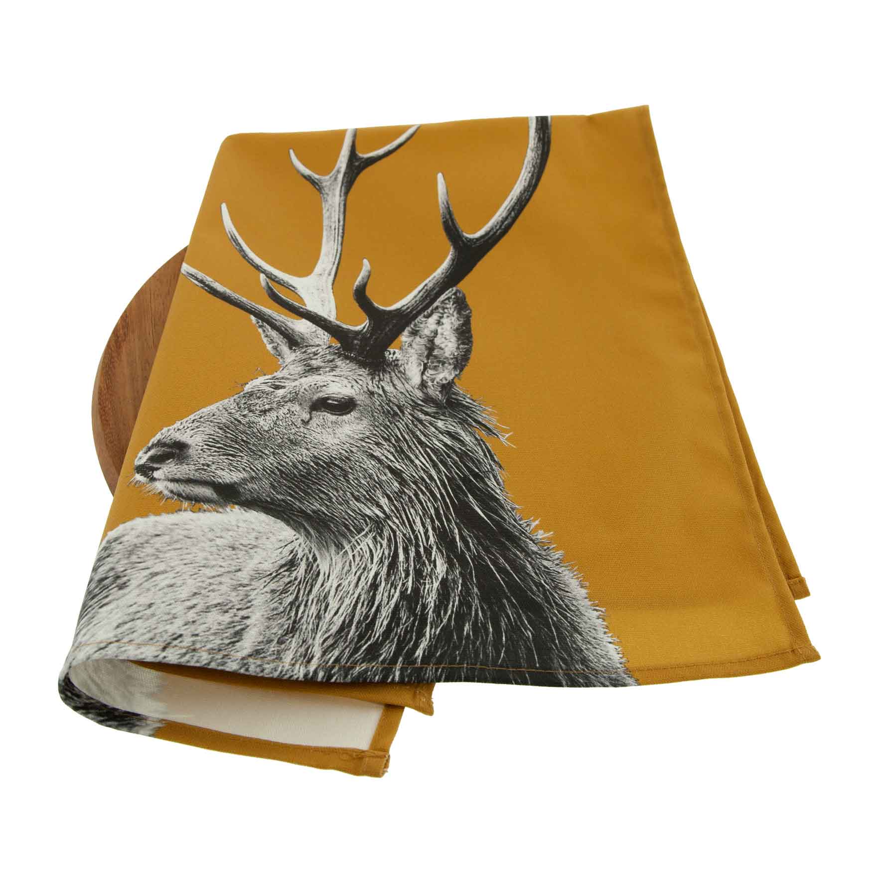 Stag Tea Towel - Ochre