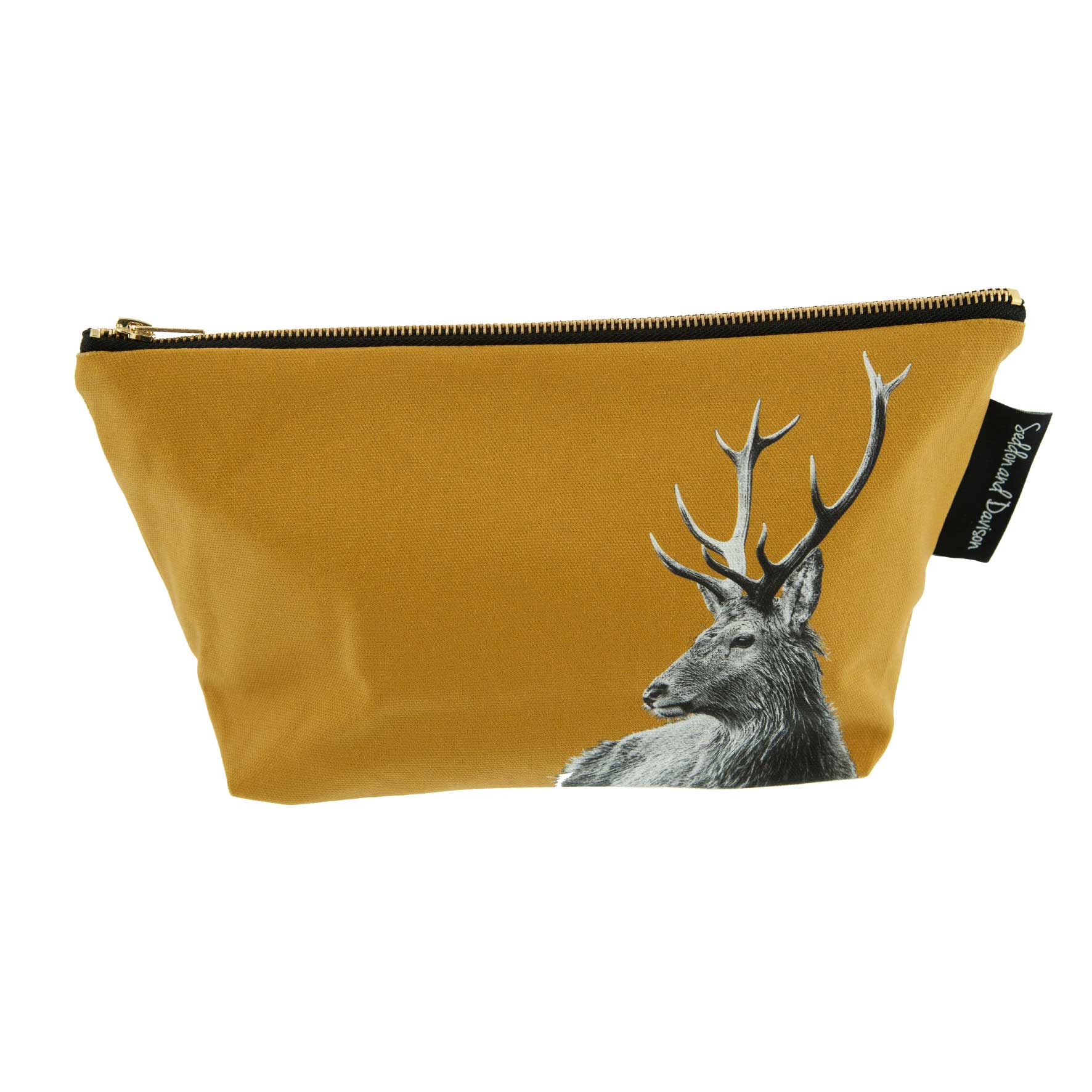 Highland Stag Wash Bag - Ochre