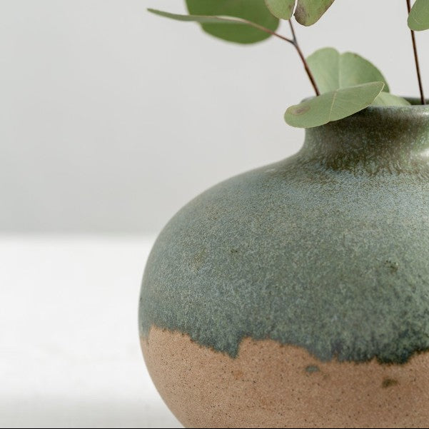 Stem Vase - Blue Green Dipped