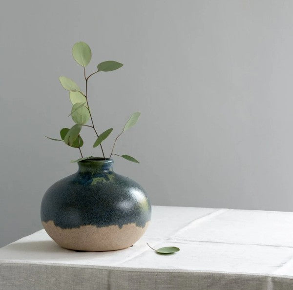 Stem Vase Dipped Blue Green