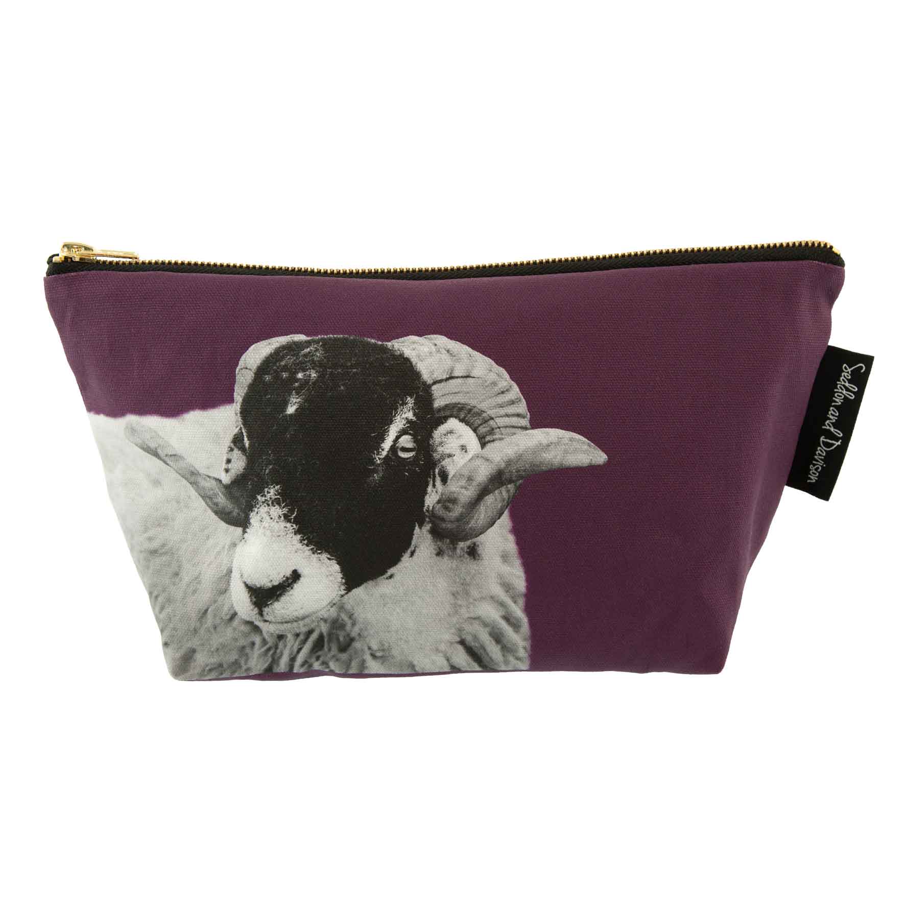 Swaledale Sheep Wash Bag - Mulberry