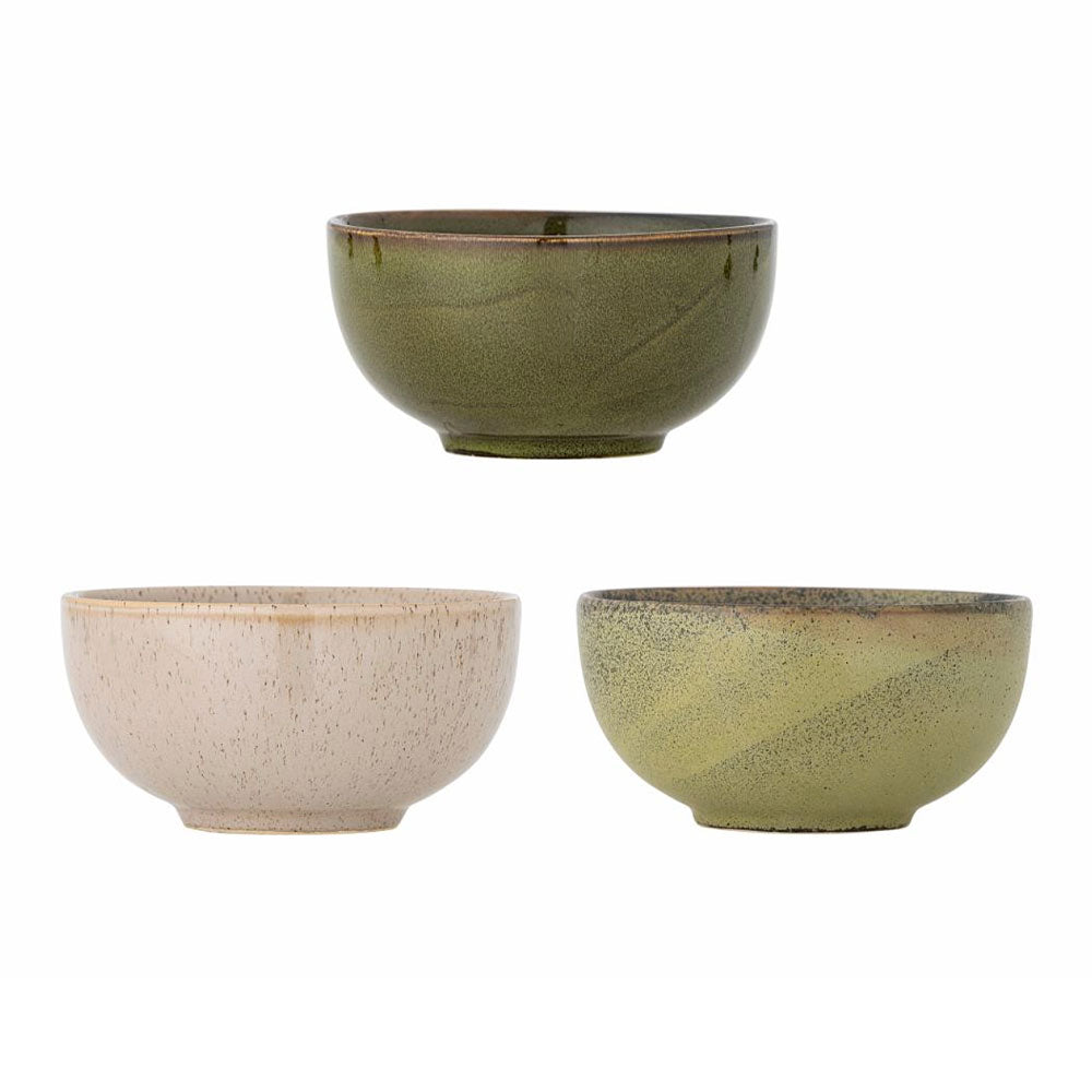 Addison Green Stoneware Bowls - Set of Three