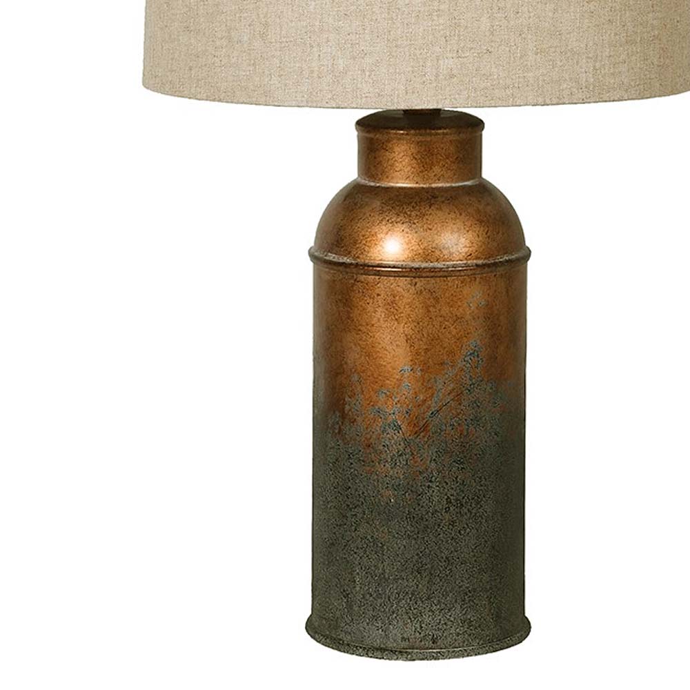 Aged Gold Table Lamp and Shade