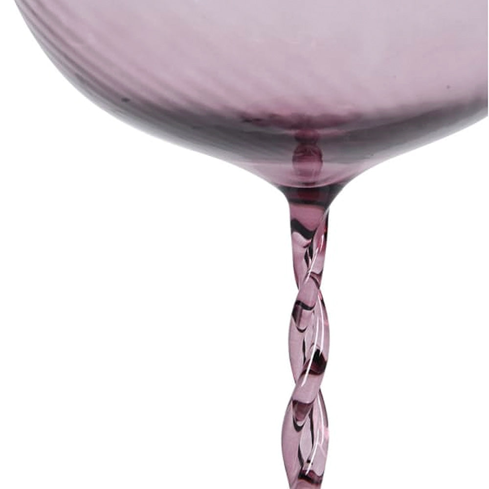 Amethyst Twist Coupe Glass