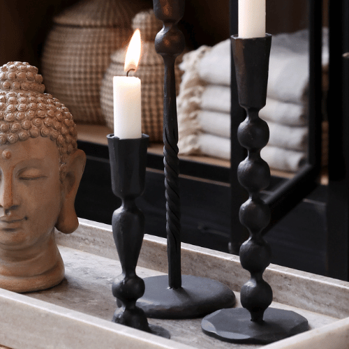 Antique Black Candlesticks