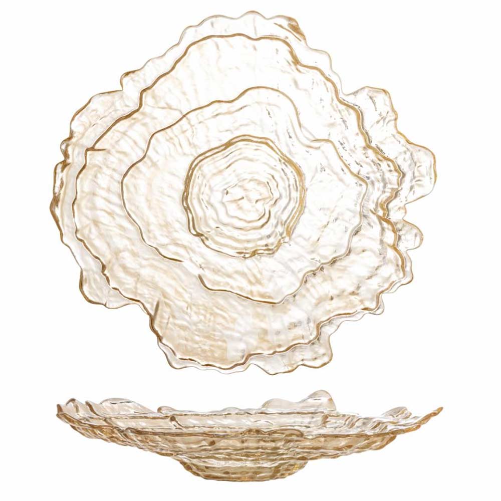 Asimi Decorative Glass Bowl - Light Honey