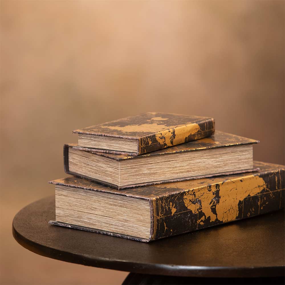 Atlas Book Boxes - Set of Three