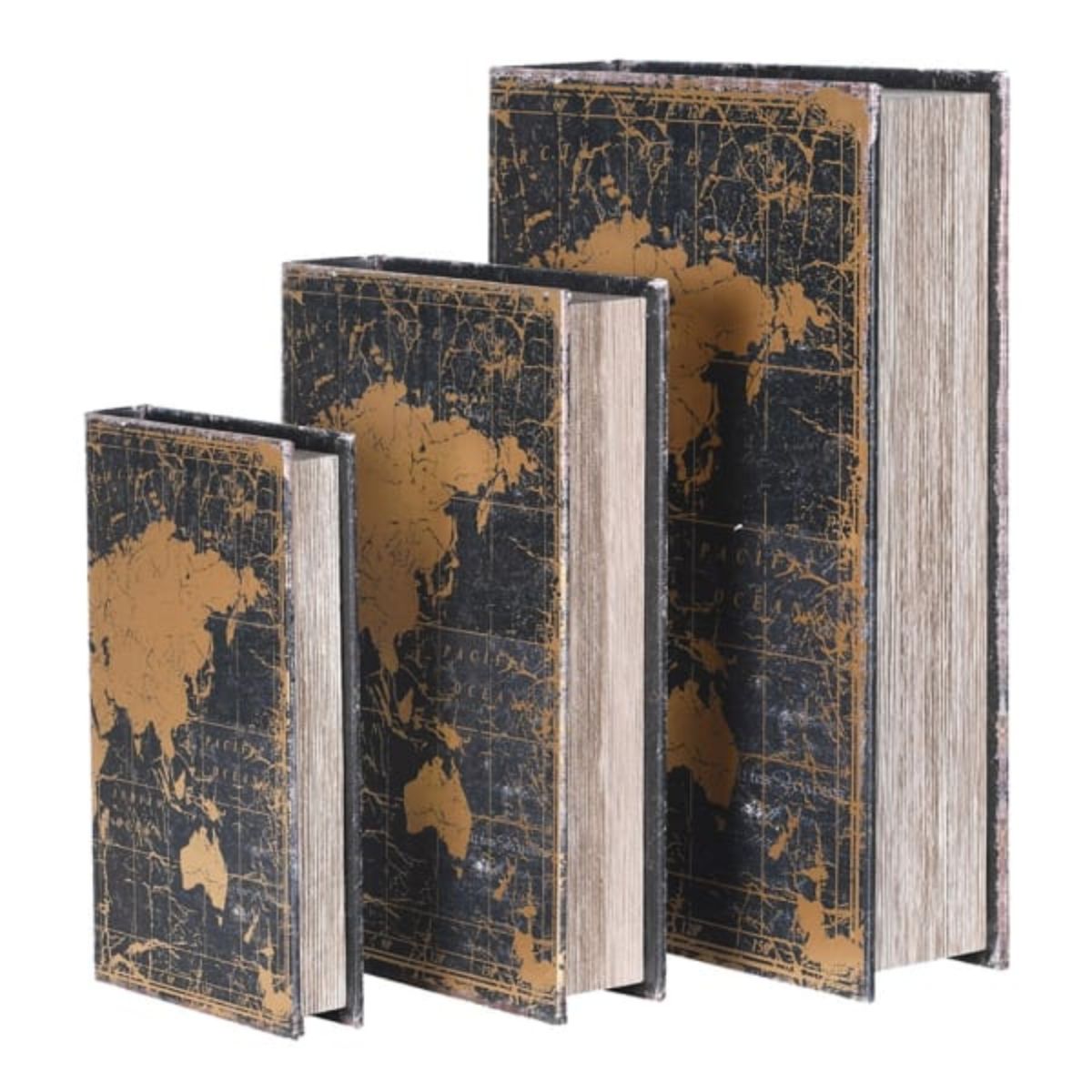 Atlas Book Boxes - Set of Three