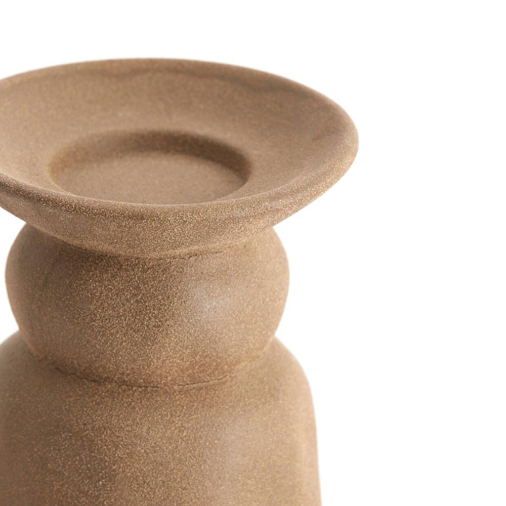 Atrani Matt Brown Ceramic Candle Holder