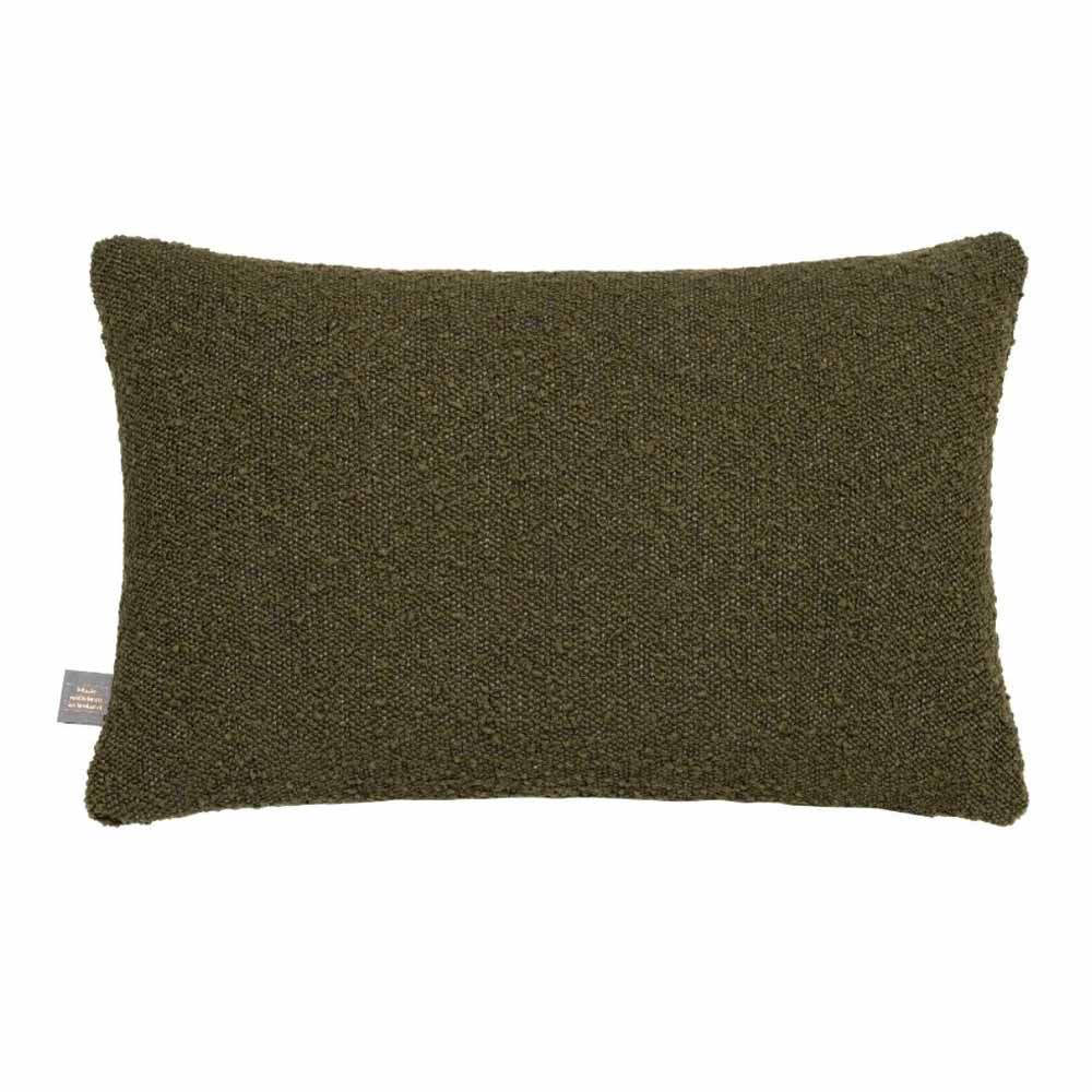 Benbulbin Green Boucle Cushion - Oblong
