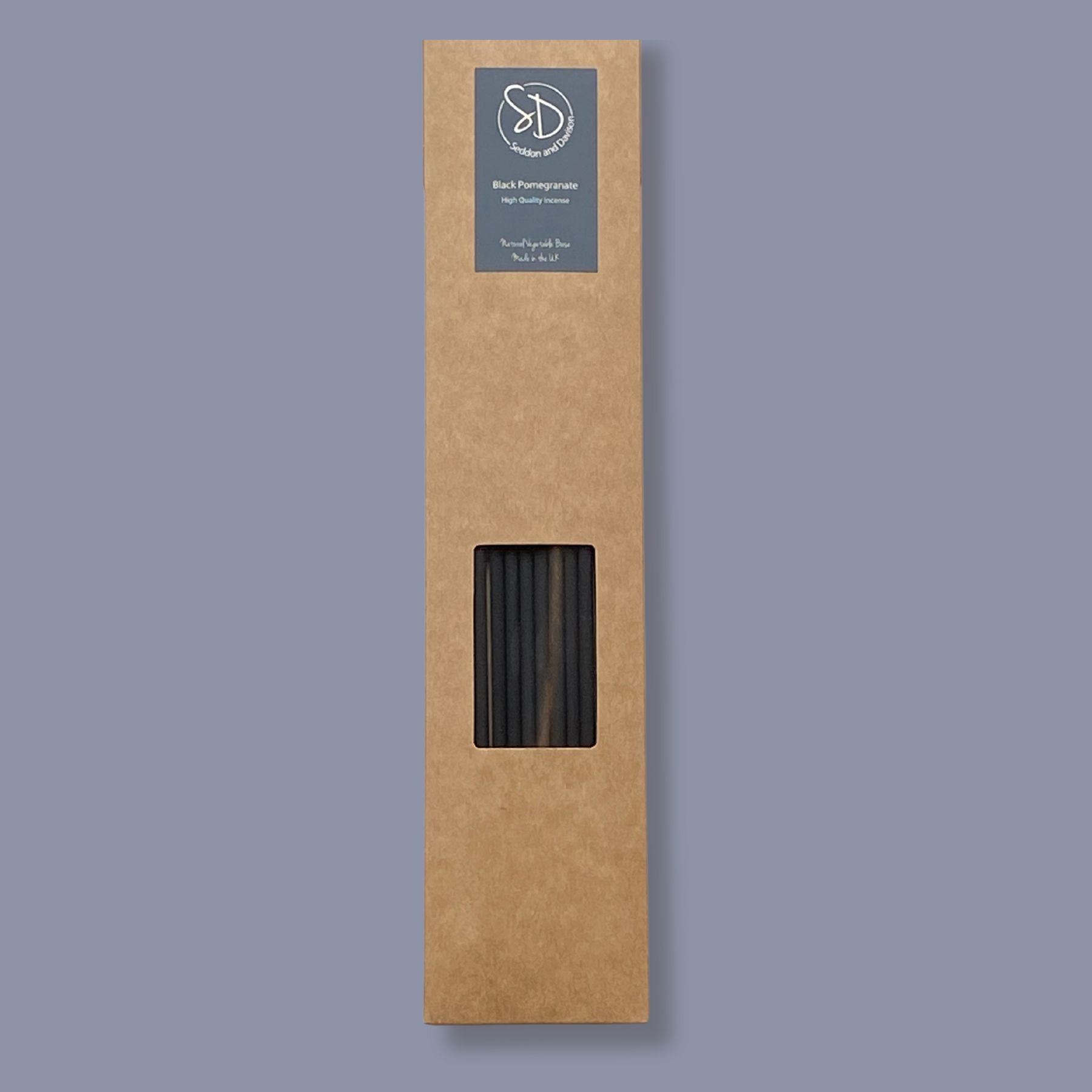 Black Pomegranate Incense Sticks Pack of 10 - Seddon and Davison