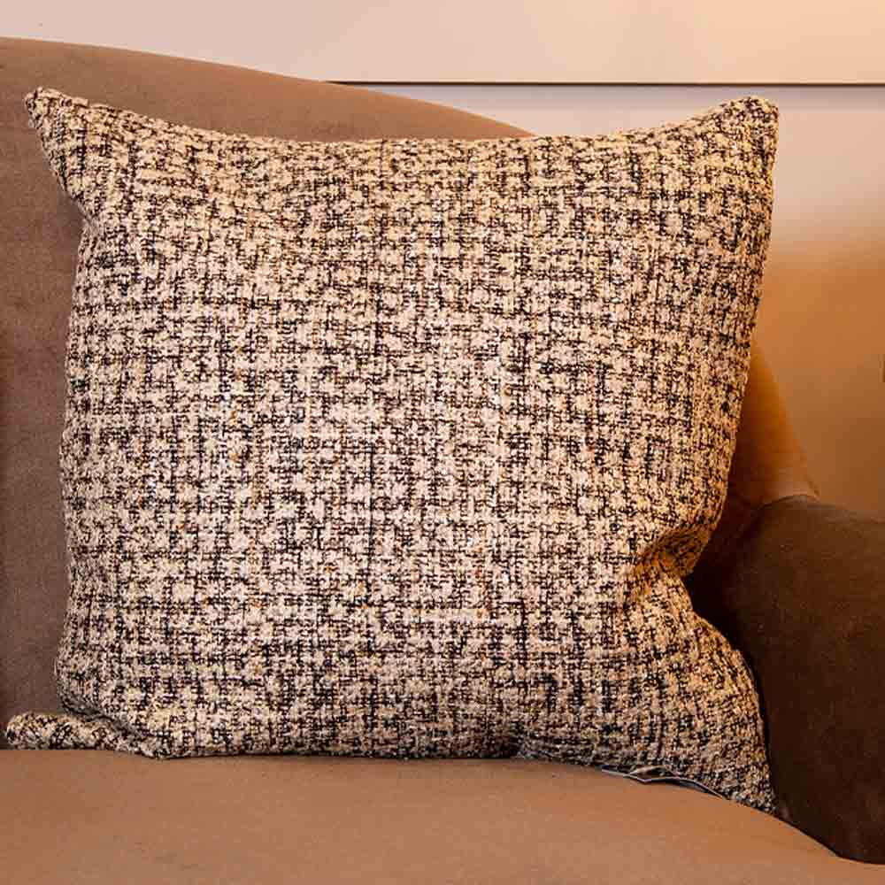 Blair Cushion in Natural and Black - Large Square
