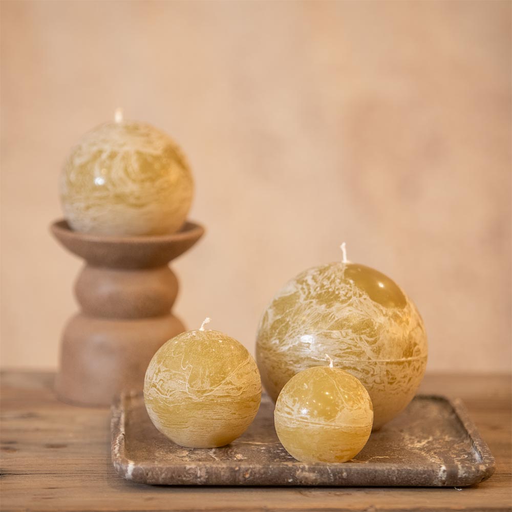 Bolo Sphere Candle - Moss Green