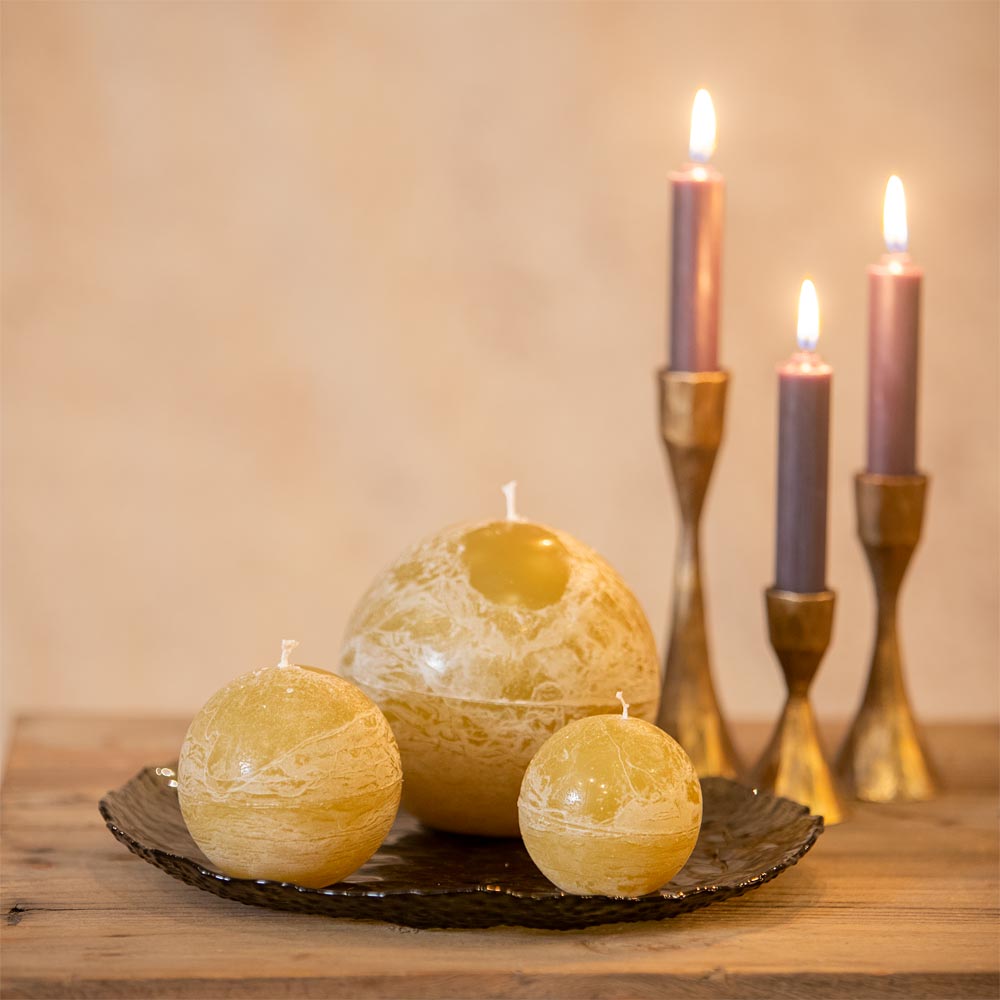 Bolo Sphere Candle - Moss Green