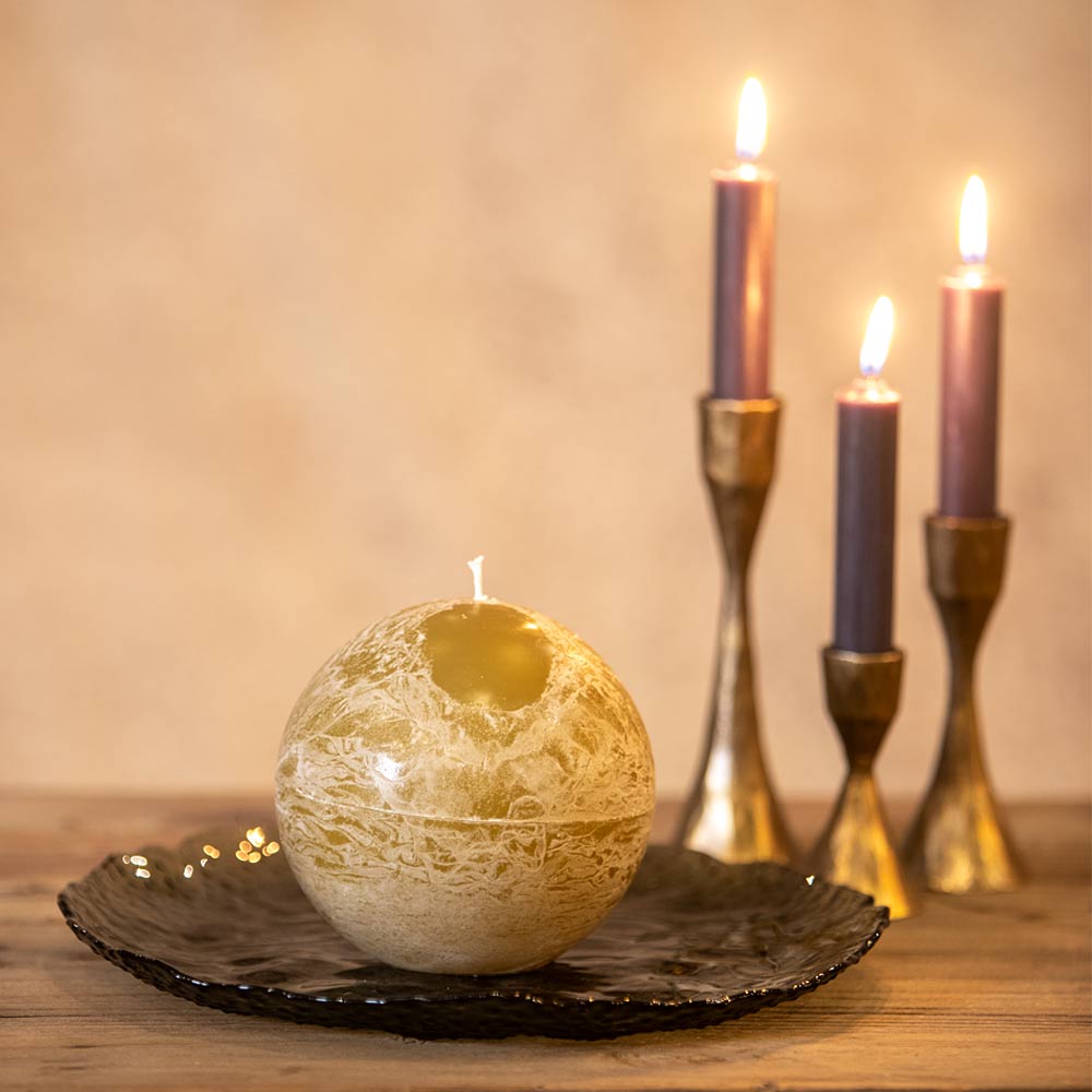 Bolo Sphere Candle - Moss Green