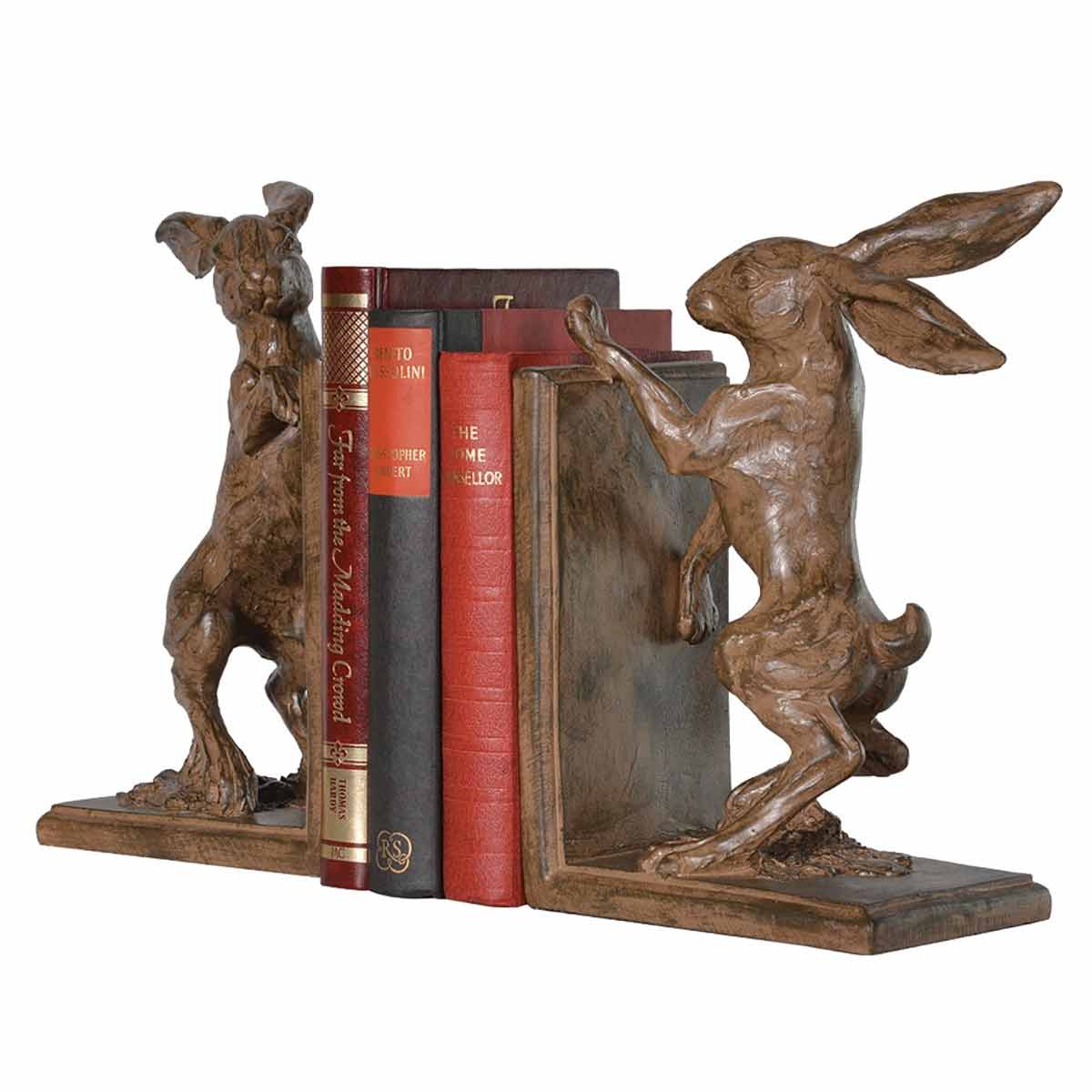 Boxing Hare Bookends