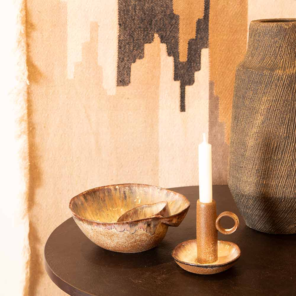 Brown Ombre Shell Effect Bowl