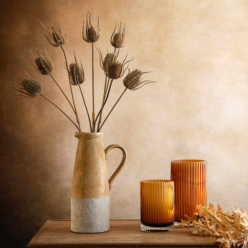Artificial Brown Teasel Spray