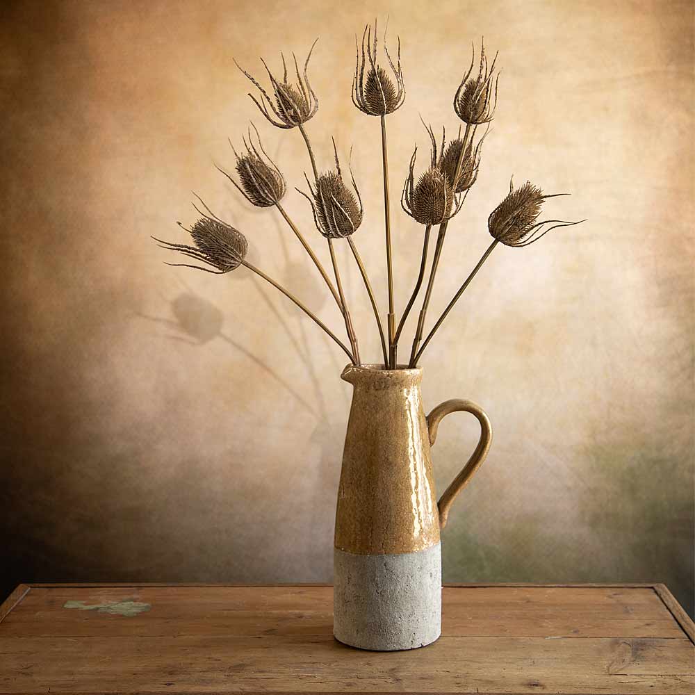 Artificial Brown Teasel Spray