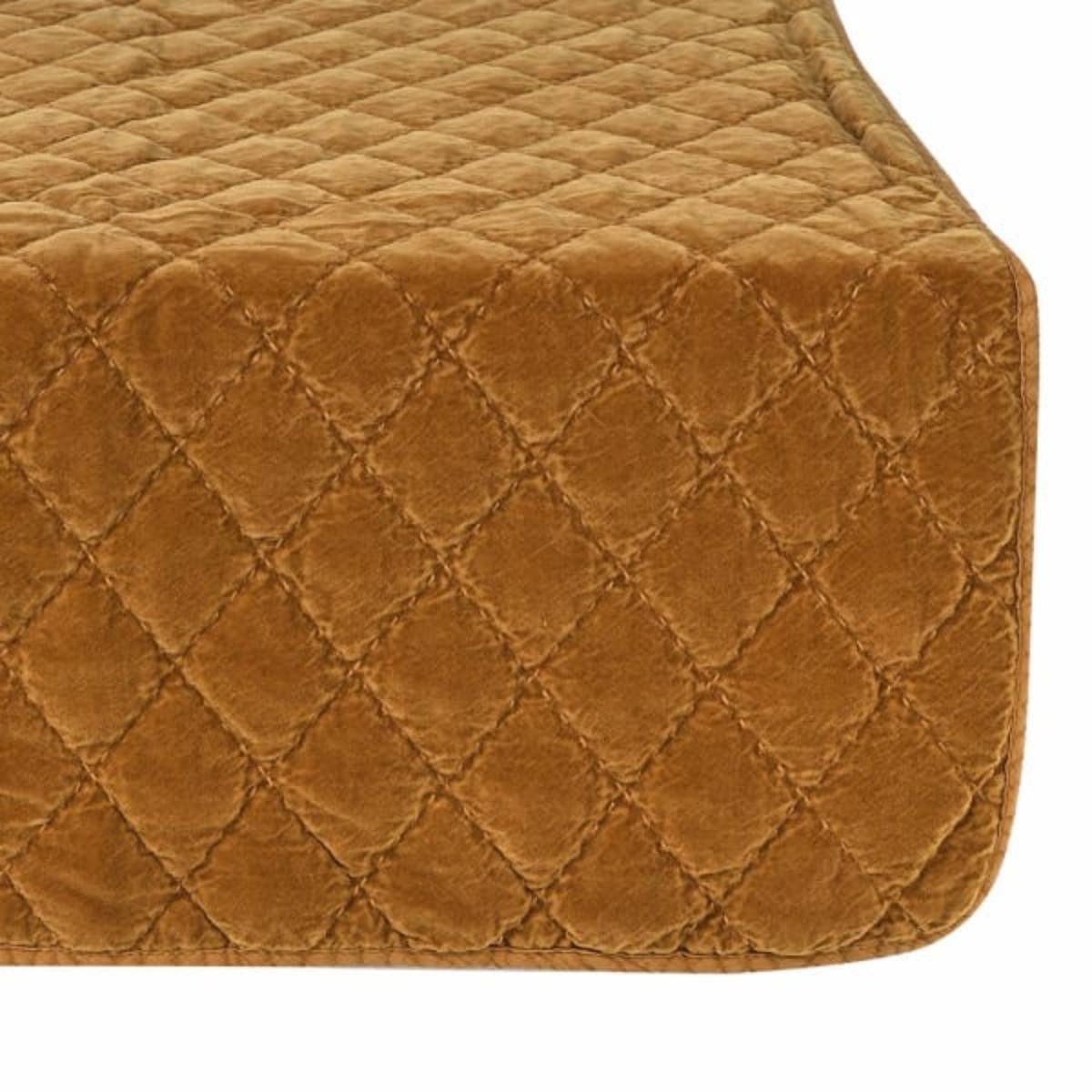 Close-up of a Caramel Bed Spread - King Size - fabric surface