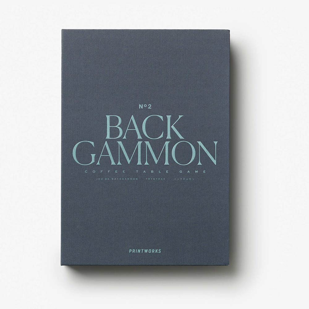 Classic Backgammon Set in a book style on a white background