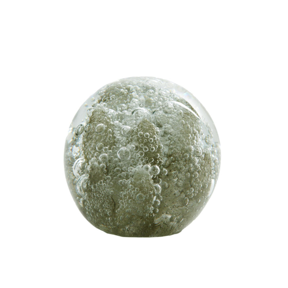 Coral - Decorative Glass Orb in Smoky Green