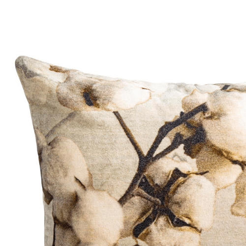 Cotton Stem Velvet Cushion - Corner