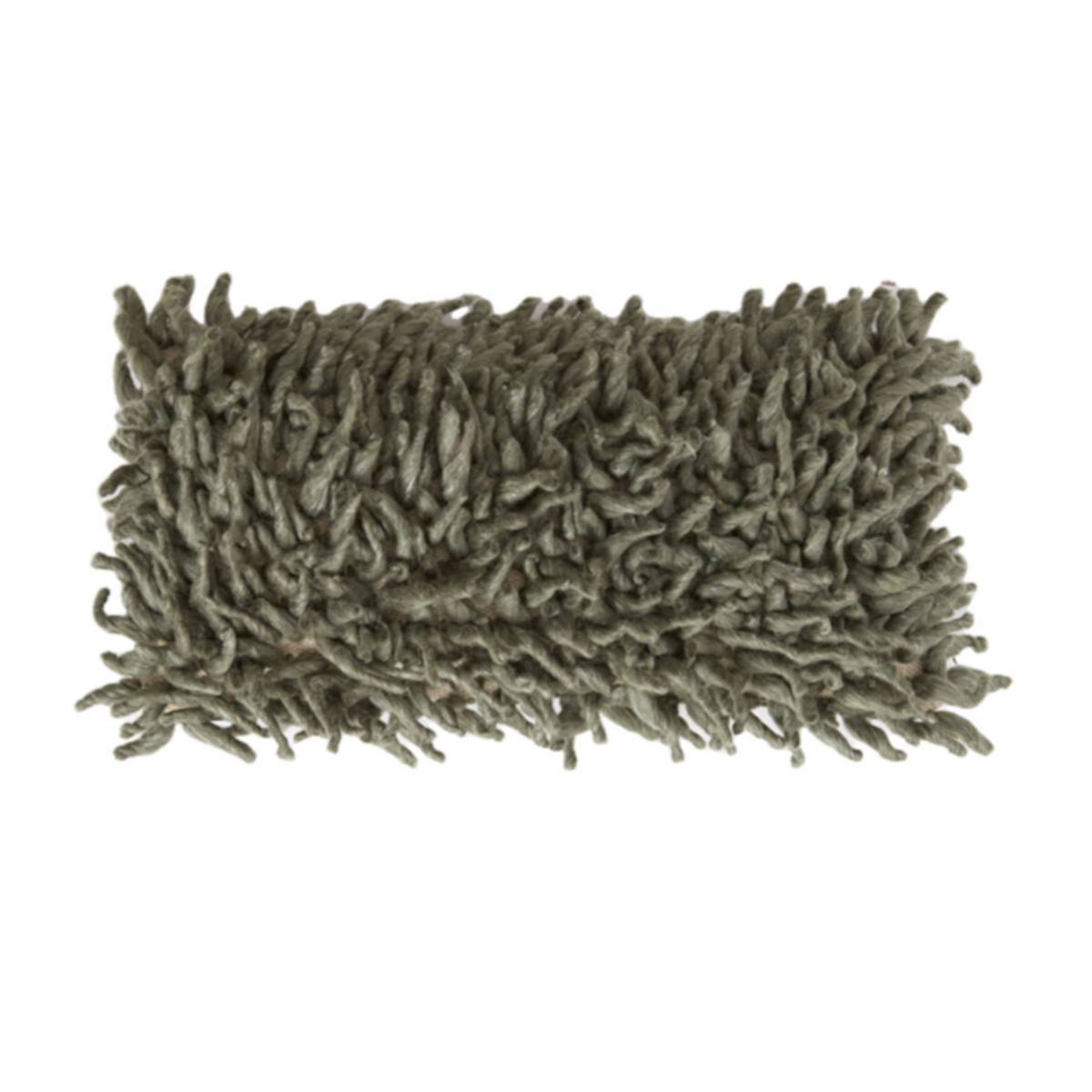 Oblong Comallo Cushion in Green – Chunky Twist Wool Cushion on white background