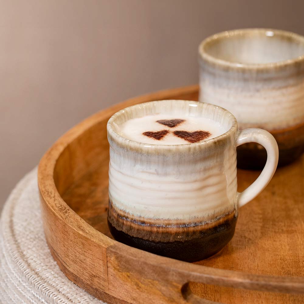 Deana Mug, Brown and Amber, Stoneware