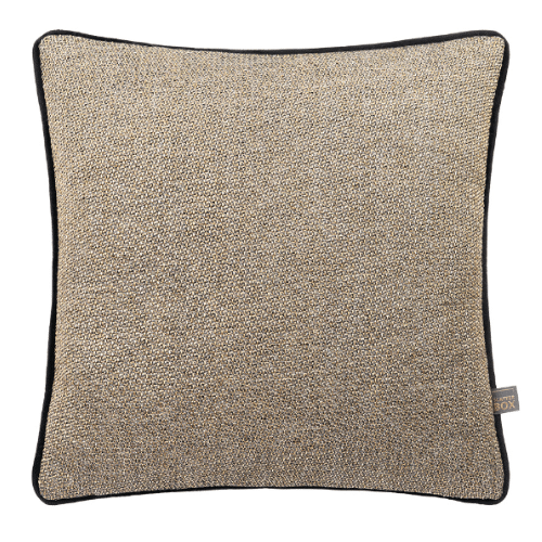 Demi Large square Cushion in Gold and Black