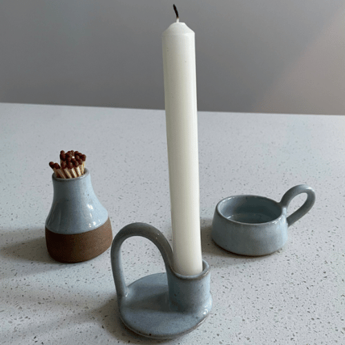Eggshell Ceramic Candle Holder
