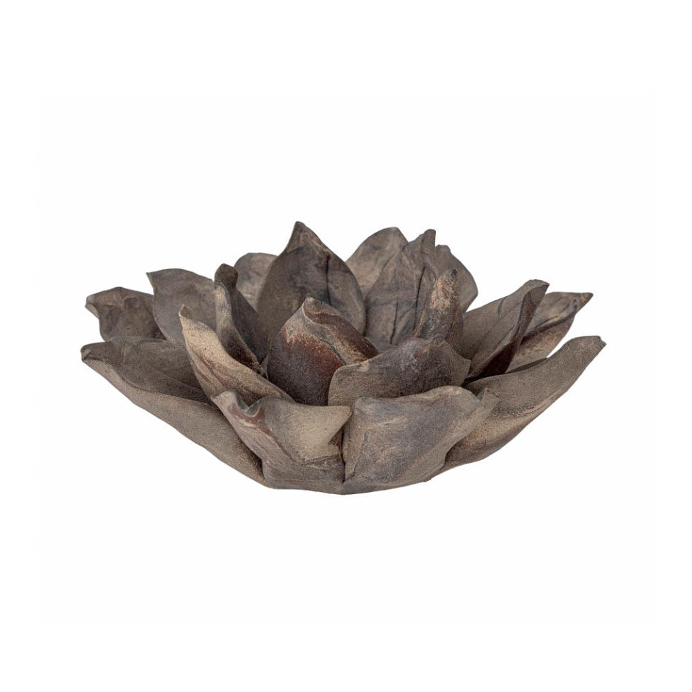 Eira Stoneware Tealight Holder, Brown