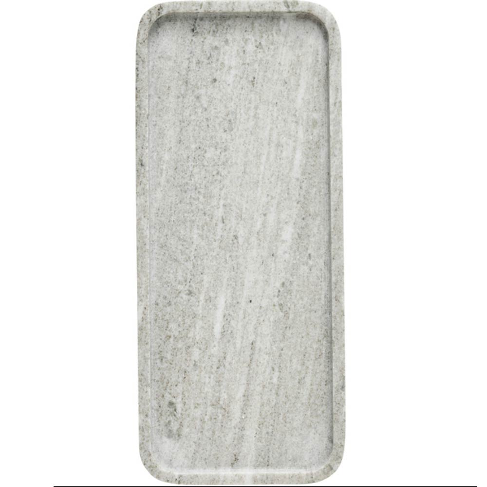 Elina Oblong Marble Tray - Dark Linen
