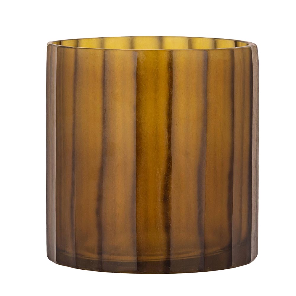 Eloise Amber Glass Votive - Two Sizes